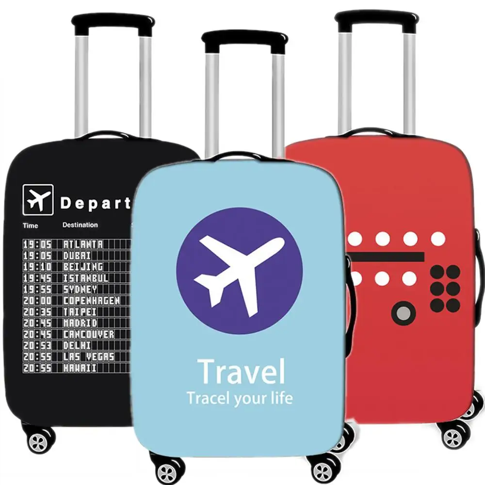 

Creative Airplane Elastic Travel Luggage Cover Case Protective Suitcases Dust Cover Accessories Organizadores 18 To 32 Inche
