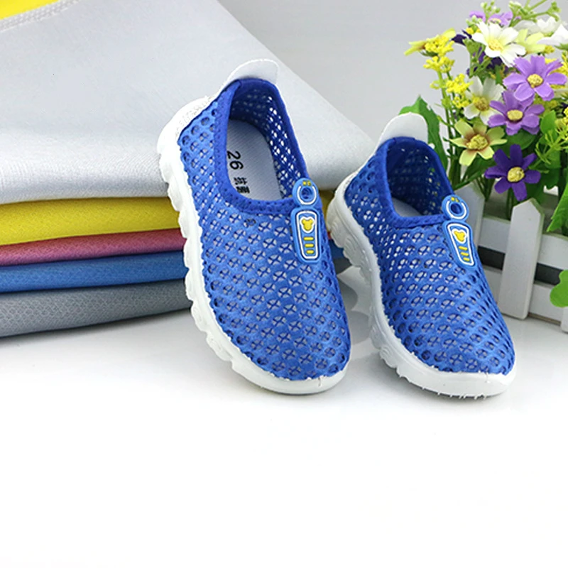 Summer Kids Shoes 2018 Fashion Mesh Casual Children Sneakers For Boy Girl Cusual Slip On Baby Breathable Light Running Shoe