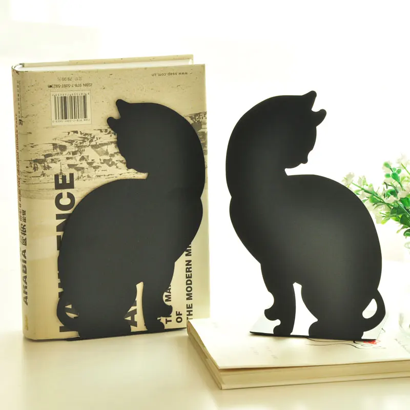 

Creative student stationery bookshelf book file table iron clamp animal bookends cartoon metal bookend school supplies gift
