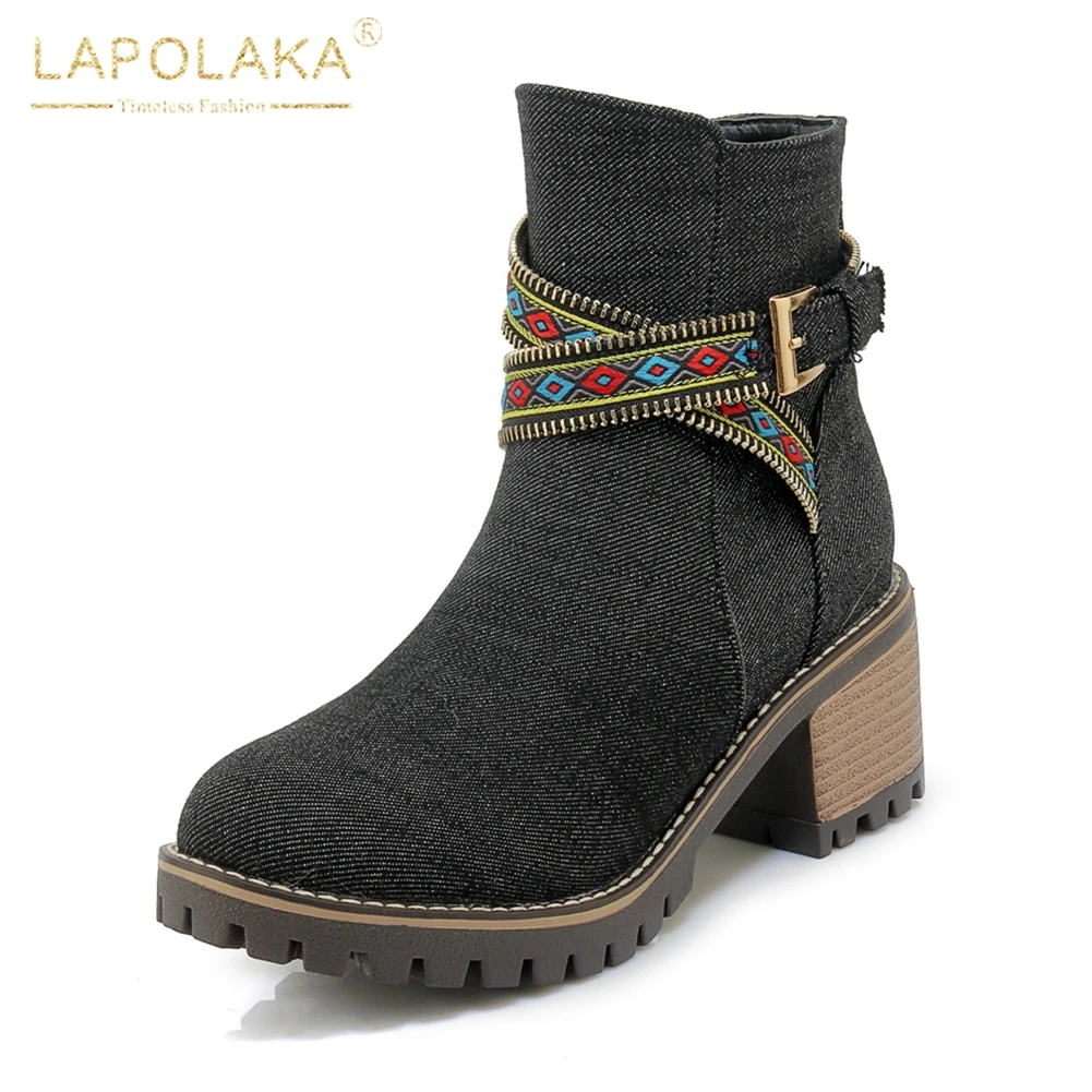 LAPOLAKA Brand new Large Size 34 43 Zip Up Shoes Woman LAPOLAKA Brand new Large Size 34 43 Zip Up Shoes Woman