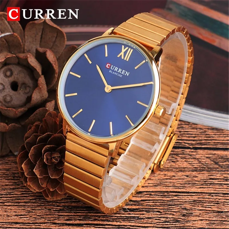 

CURREN Fashion Women Gold Watch Top Brand Luxury Quartz Watches Ladies Dress Stainless Steel Wristwatches Female Reloj Mujer