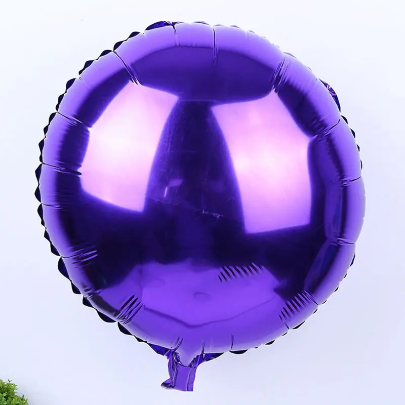 10 Pcs/Lot Party Balloons 18 Inch Foil Round Balloon Purple Wedding