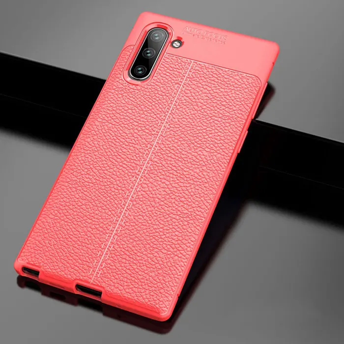 Чехол для samsung Galaxy Note 10 Plus, чехол-бампер для телефона, роскошная задняя крышка для samsung Galaxy Note 10, чехол, мягкий силиконовый чехол из ТПУ - Цвет: Красный