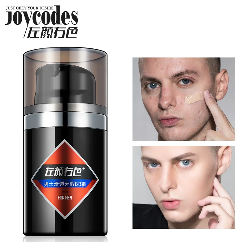 

JOYCODES Men Foundation Cream for Face Concealer Base Creme Makeup Face Natural Color Moisturizing BB Cream Whitening Creams