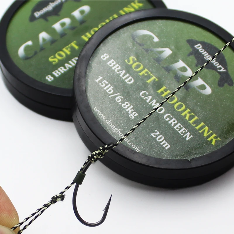 La migliore hooklink per la pesca alla carpa - 20M Carp Fishing Line Soft Hook LinkS For Carp Wire 8 StranDs BraiD Hooklink Camouflage Non