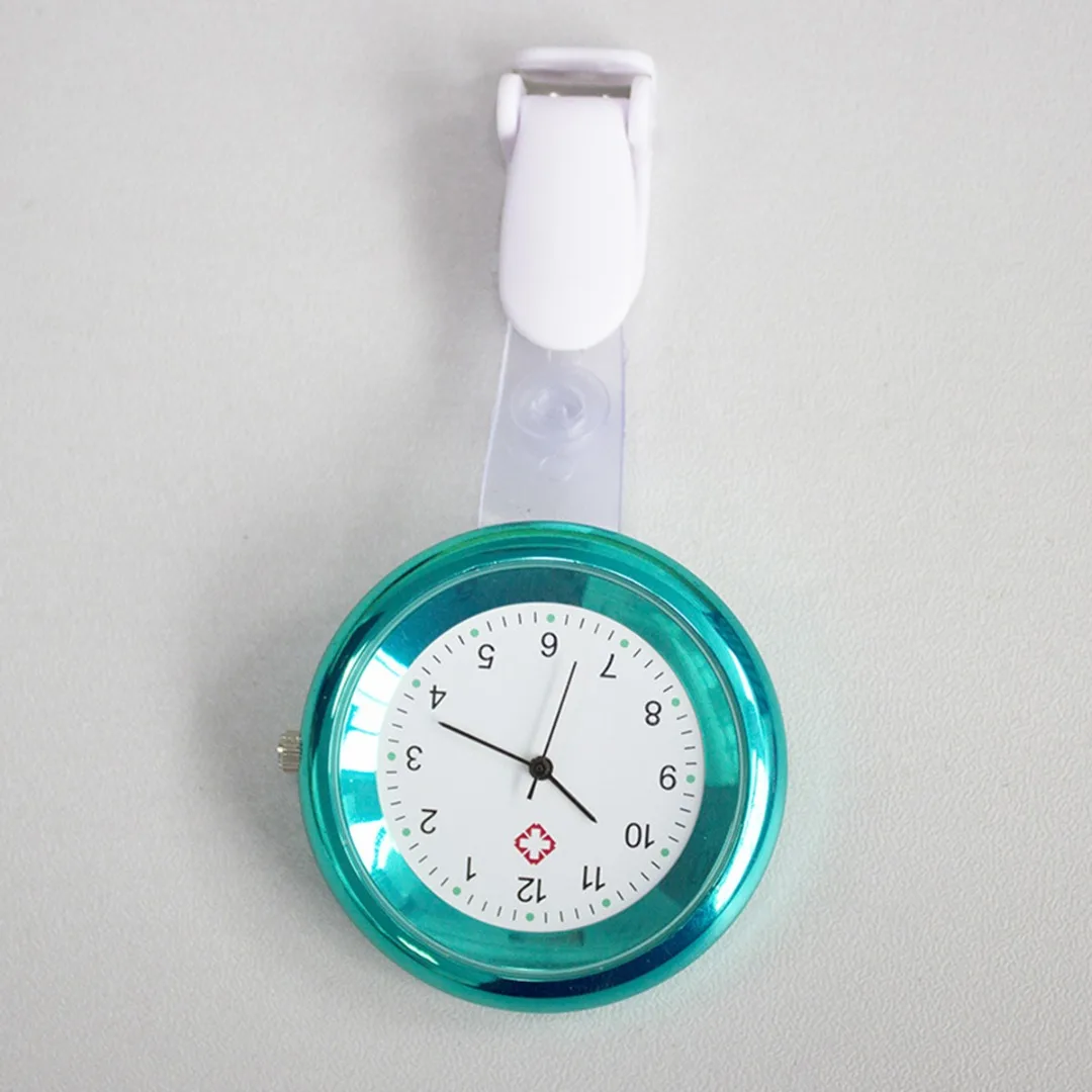 Shellhard женские модные силиконовые часы для медсестры с круглым циферблатом, кварцевые медицинские карманные часы, брошь-часы с подвеской, 8 цветов - Цвет: Blue
