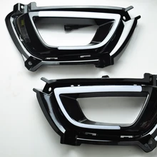 Waterproof ABS Case 12V LED car accessories LED DRL daytime running lights with fog lamp hole for KIA sportage 2015