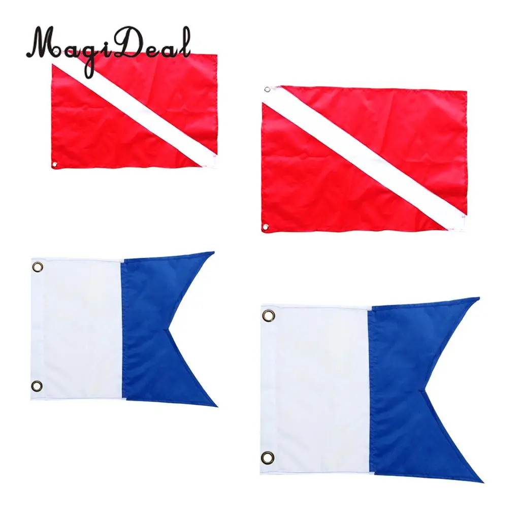 Magideal 4pcs Different Sizes Red White And Blue White Diver Down
