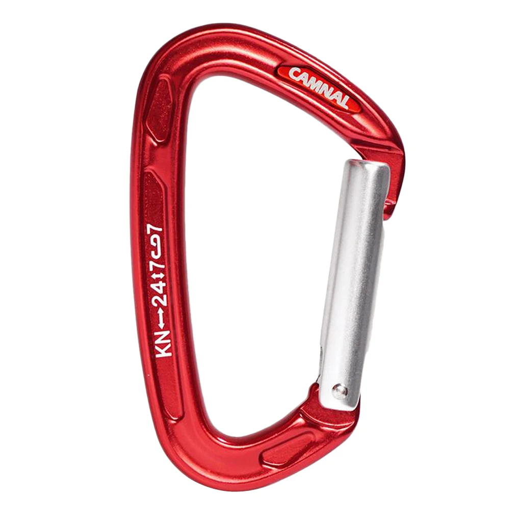 24KN Aluminum Magnesium Alloy Rock Climbing  Hiking Carabiner D-Ring Snap Clip Hook Buckle Keychain