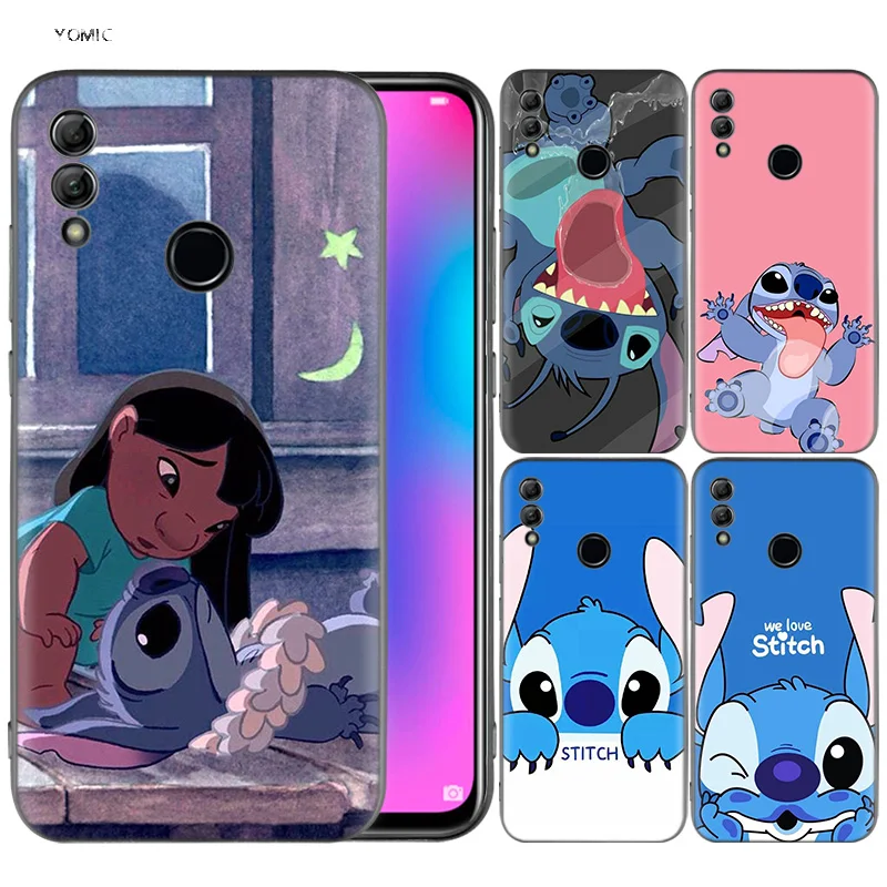 

Silicone Cover Case for Huawei Honor 10 9 Lite 8X 8C 8A Y6 Y7 Y9 7A Pro Prime 7C 2018 2019 V20 Lilo Stitch