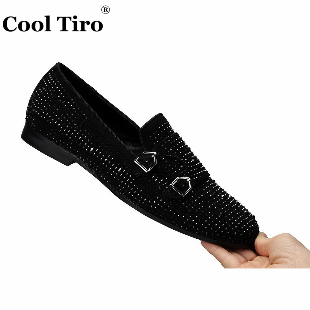 Rhinestone Double-Monk Men Loafers (5)