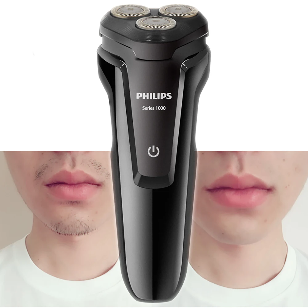 Philips перезаряжаемая электробритва для мужчин S1010 эргономичная ручка Влажная/сухая Бритва для ухода за лицом для отслеживания контура лица