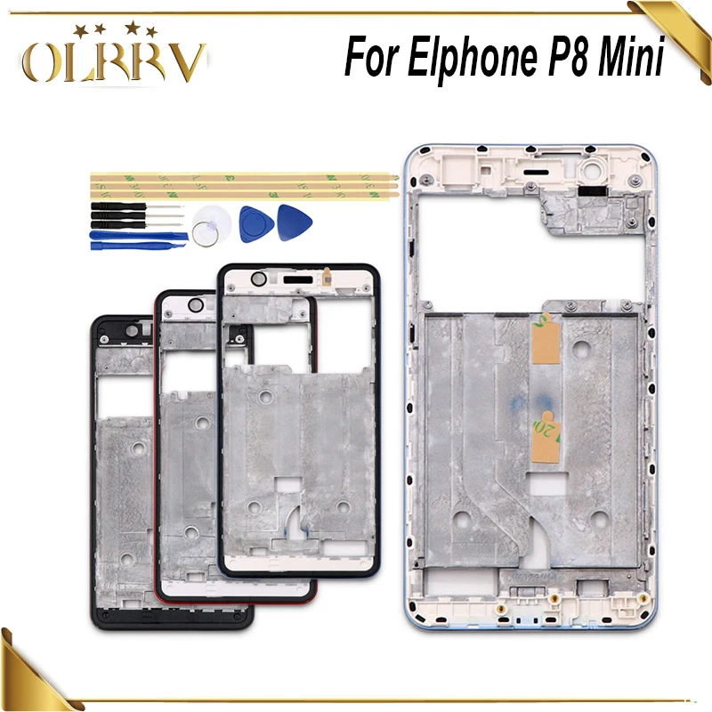 

OLRRV Front Frame Bezel Housing For Elephone P8 Mini Protective Screen Holder For Elephone P8 Mini Middle Frame with Tools
