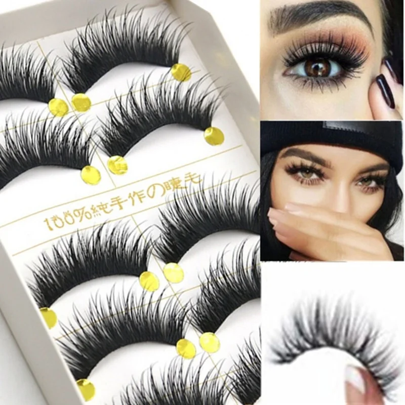 

Thick Crisscross Long Section False Eyelashes Handmade 3D Eyelashes Soft Fake Eyelashes Lashes Extension Supplies Big Eye Tools