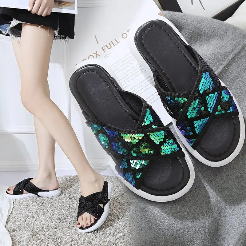 

LAIBEITAI lady summer beach shoes sandalias hombre plus size 35-40 sandals woman summer outdoor shoes