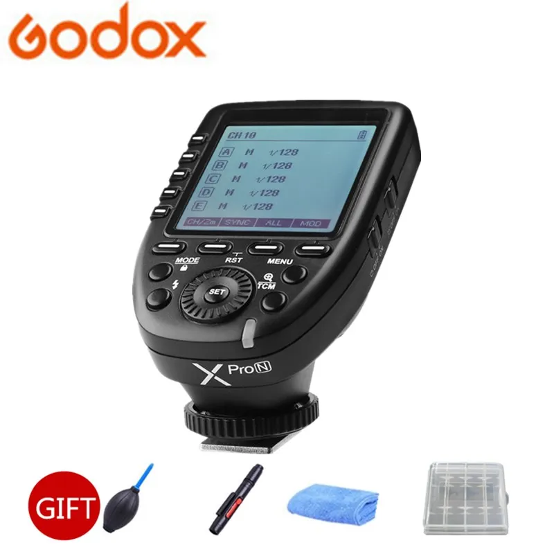 Godox TT685N 2,4G HSS 1/8000s i-ttl GN60 Беспроводная вспышка+ X1T-N триггер передатчик для Nikon D7100 D5200 D810+ подарок - Цвет: Черный