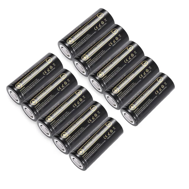 

10PCS LiitoKala 26650 5000mah 26650-50A Li-ion 3.7v Rechargeable Battery for Flashlight 20A
