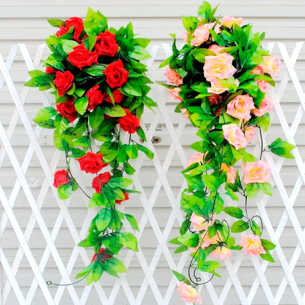 FENGRISE 2M Sakura Cherry Rattan Wedding Arch Decoration Artificial Vine Flowers Silk Ivy Bride Room Decoration Hanging Garland FENGRISE 2M Sakura Cherry Rattan Wedding Arch Decoration Artificial Vine Flowers Silk Ivy Bride Room Decoration Hanging Garland