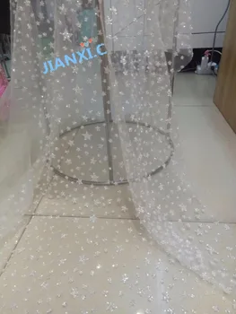 

special glued glitter French tulle Material Net Lace French Net Lace fabric JIANXI.C-83131 for bridal dress