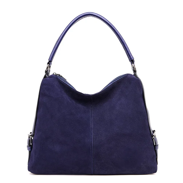 Новая Замшевая сумка на плечо, Женская Повседневная сумка из спилка, женские сумки, простые сумки через плечо для женщин, дизайнерские сумки-мессенджеры - Цвет: Blue