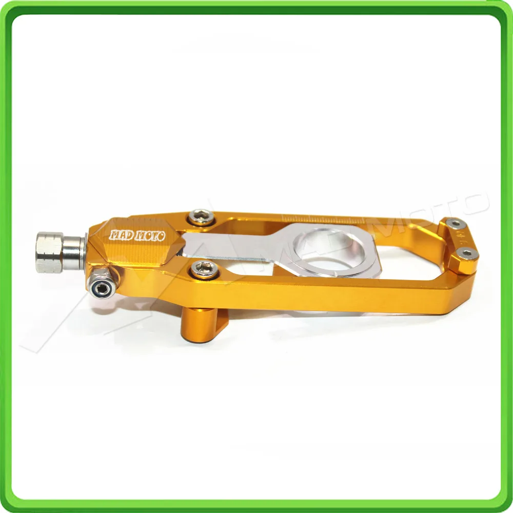 Motorcycle Chain Tensioner Adjuster fit for HONDA CBR 1000 RR CBR1000RR 2004 2005 2006 2007 Gold & Silver (9)