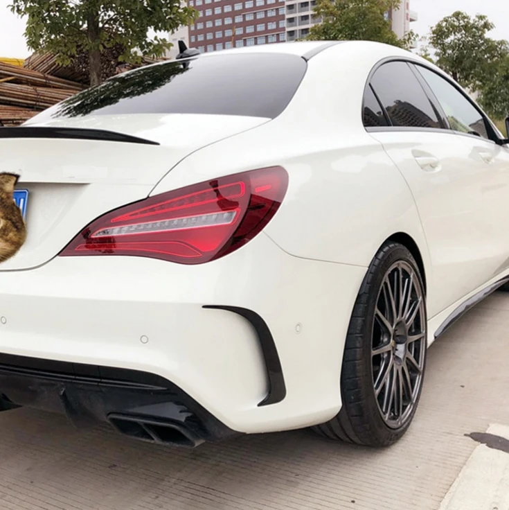 Для Benz CLA W117 cl45 AMG углеродного волокна вид заднего бампера спойлер вентиляционное отверстие крышка 2013- 2шт