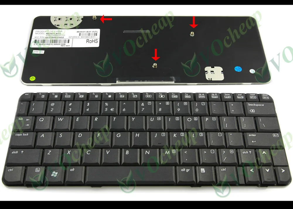 New Laptop keyboard FOR HP Compaq 2230s Presario CQ20 CQ20-100 CQ20-200 CQ20-300 Black US Version - 493960-001 | Компьютеры и офис
