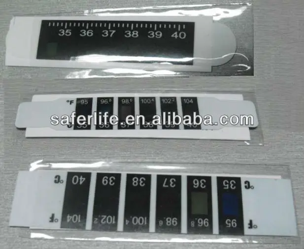 

Wholesale Promotional homecare color change OP BAG clear package FEVER SCAN Forehead strip thermometer