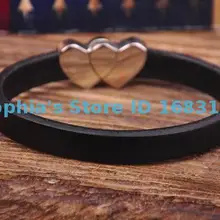 G111 классные Черные новые сердца застежка кожаный чехол в стиле ретро Для Мужчин's браслет наручная повязка наручник