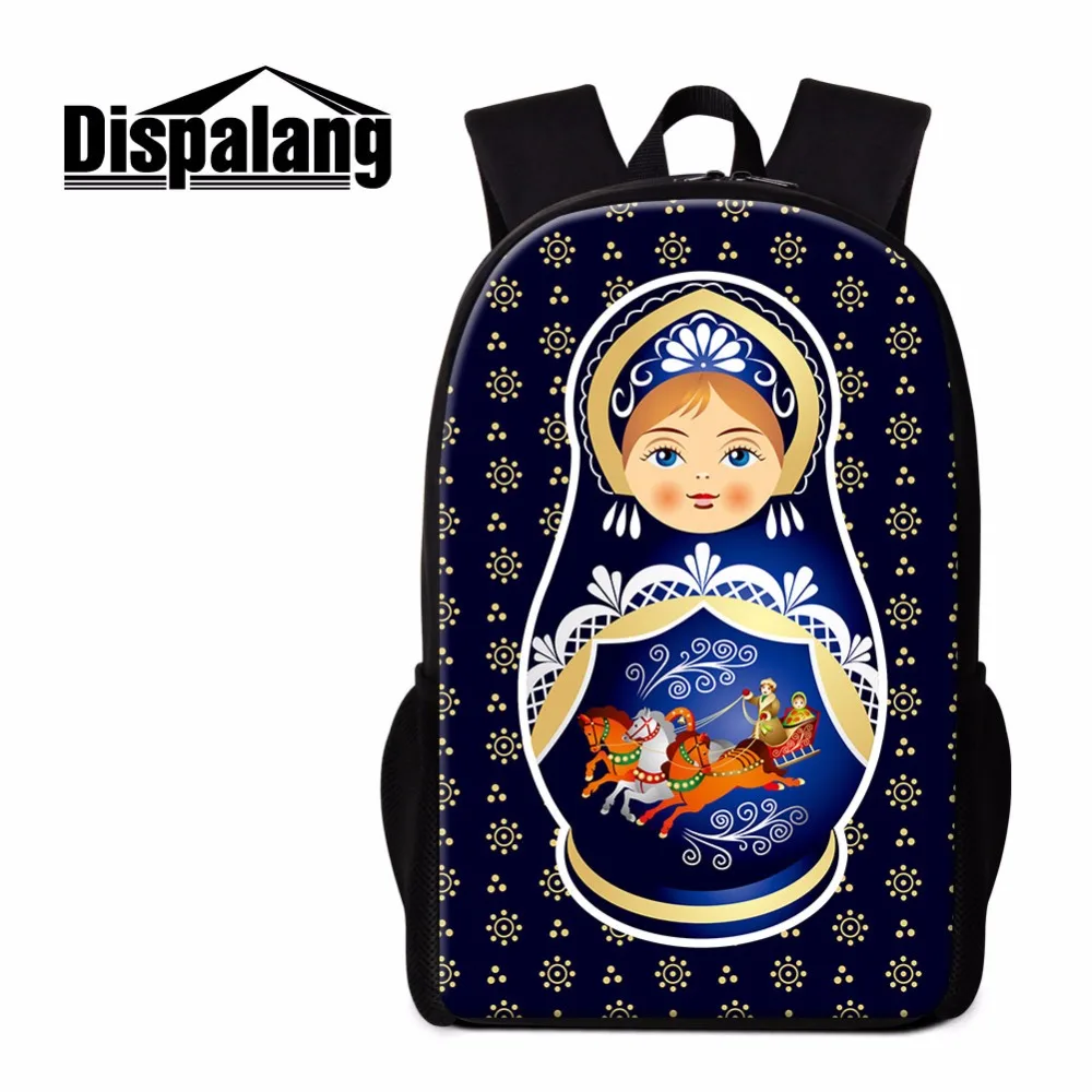 Dispalang Russian Dolls Print Backpack for Teen Girls Cute School Bag Children Pretty Rucksack ...