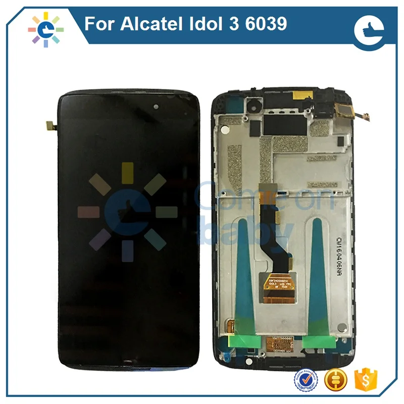 AT0013 Original New For Alcatel Idol 3 6039 6039A 6039K 6039Y LCD Display With Touch Screen Digitizer Assembly With Frame Replacement(1-)