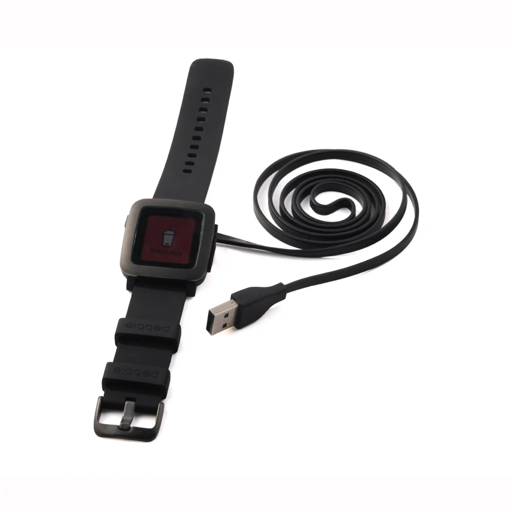 DHL 50 шт./лот сменный USB Зарядное устройство Кабельный Шнур для мобильного телефона Galaxy для Pebble Time steel круглые умные часы