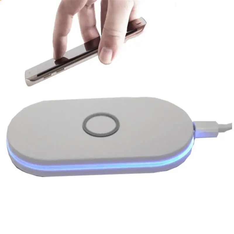 Wireless Charger Pad, 3 Coils Qi Wireless Charging, Ultra Slim Phone Cordless Charger for Samsung Tablets and Qi-Enabled Devices