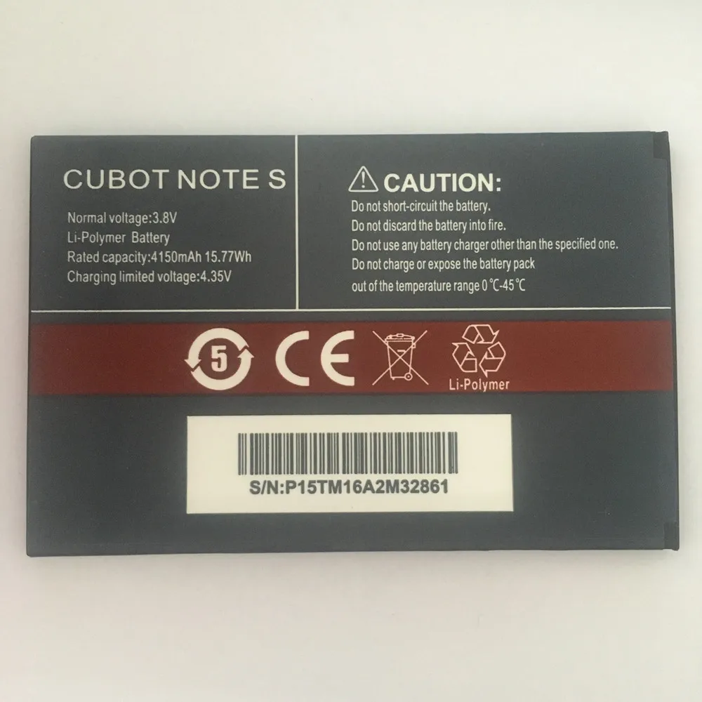 

100% New Original CUBOT Note S Battery 4150mAh Replacement backup battery For CUBOT Note S Cell Phone