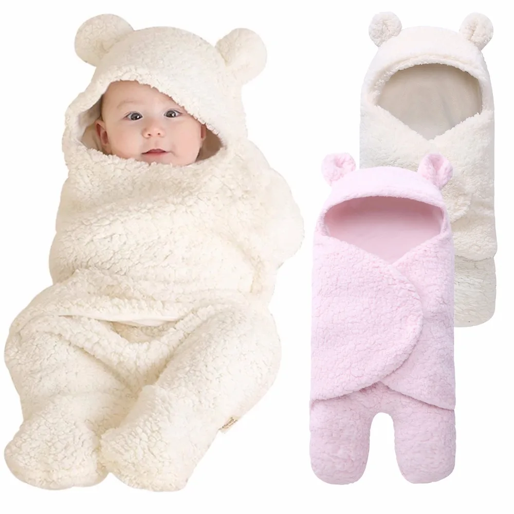 Зимнее теплое одеяло для новорожденного ребенка пеленать обертывание мягкие детские постельные принадлежности одеяло для новорожденных