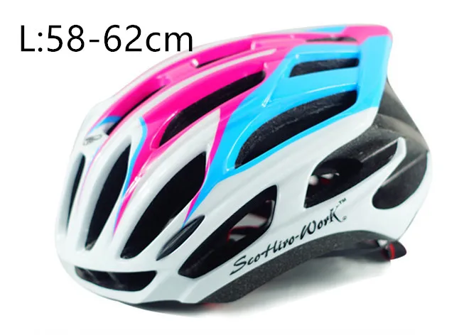 SW PINK BLUE L Велосипедный шлем велосипед capacete de bicicleta Сверхлегкий шлем Casco Mtb шлем для горного велосипеда Cascos Ciclismo M/L 54-61 см - Цвет: SW PINK BLUE L