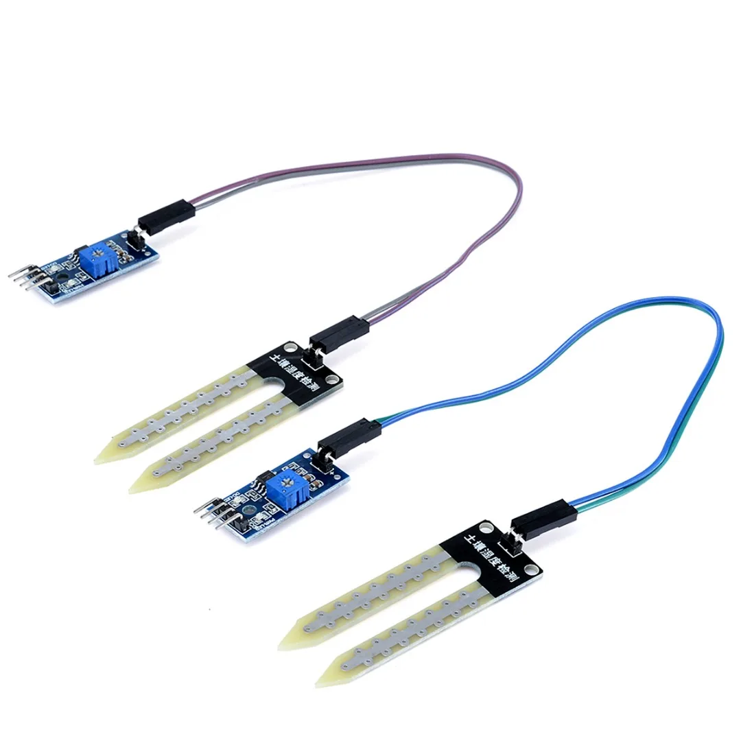 2pcs Precise Soil Hygrometer Moisture Detection Sensor Module Micro Soil Humidity Sensor DIY Kit With Wires Cable Mayitr