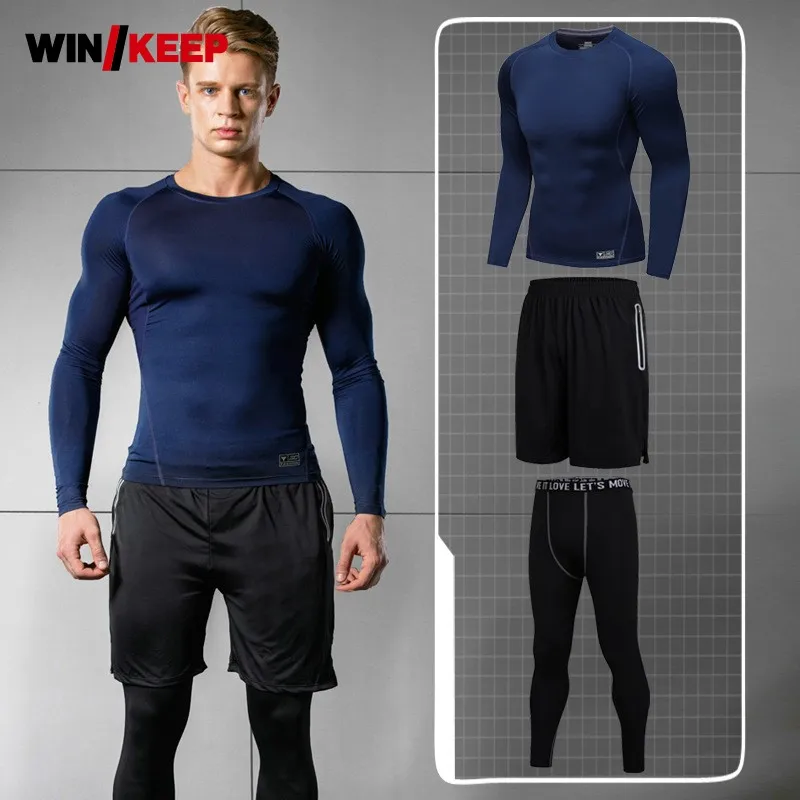 Outdoor Running Clothes For Men Long Sleeve Sportswear Set Fitness