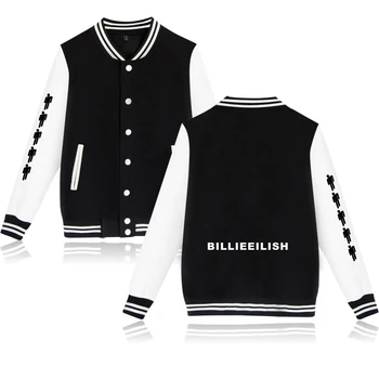 

Billie Eilish jacket Men/Women Cotton Winter Coat Billie Eilish Girl Trendy Baseball uniform Simple Black jackets student Wild