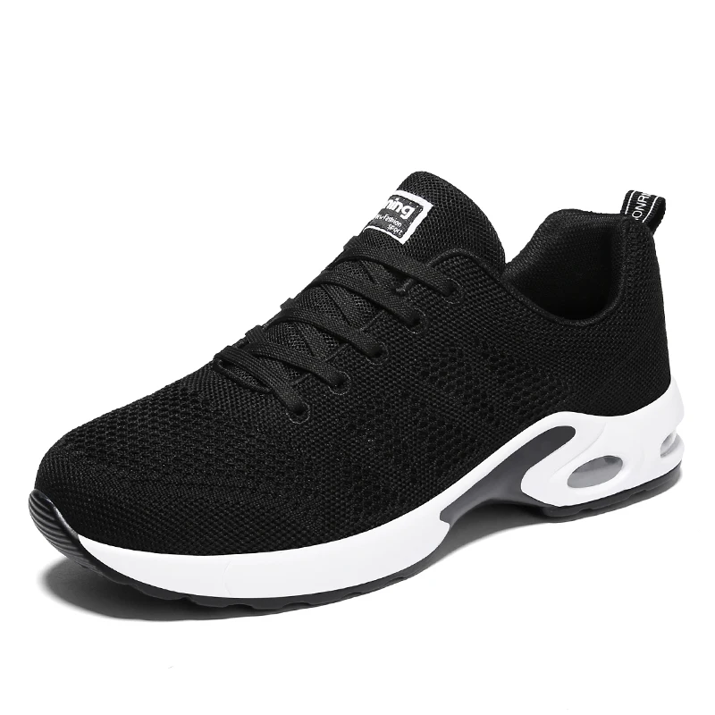 

ONKE Spring Men Fly Knitting Running Shoes Sport Shoes Gym Workout Comfortable Sneakers Outdoor Shoes For Men Black White