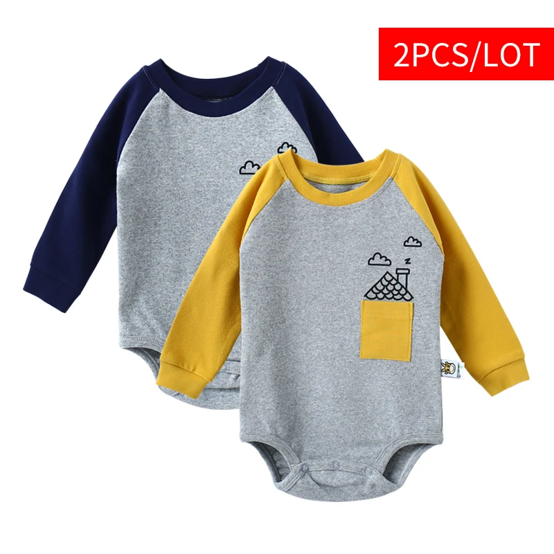 

2pcs/lot 3M Newborn Body Baby Boy Long Sleeve Bodysuit Baby Body For Newborns Pajamas Boy Clothing Bodysuits For Boys Overalls