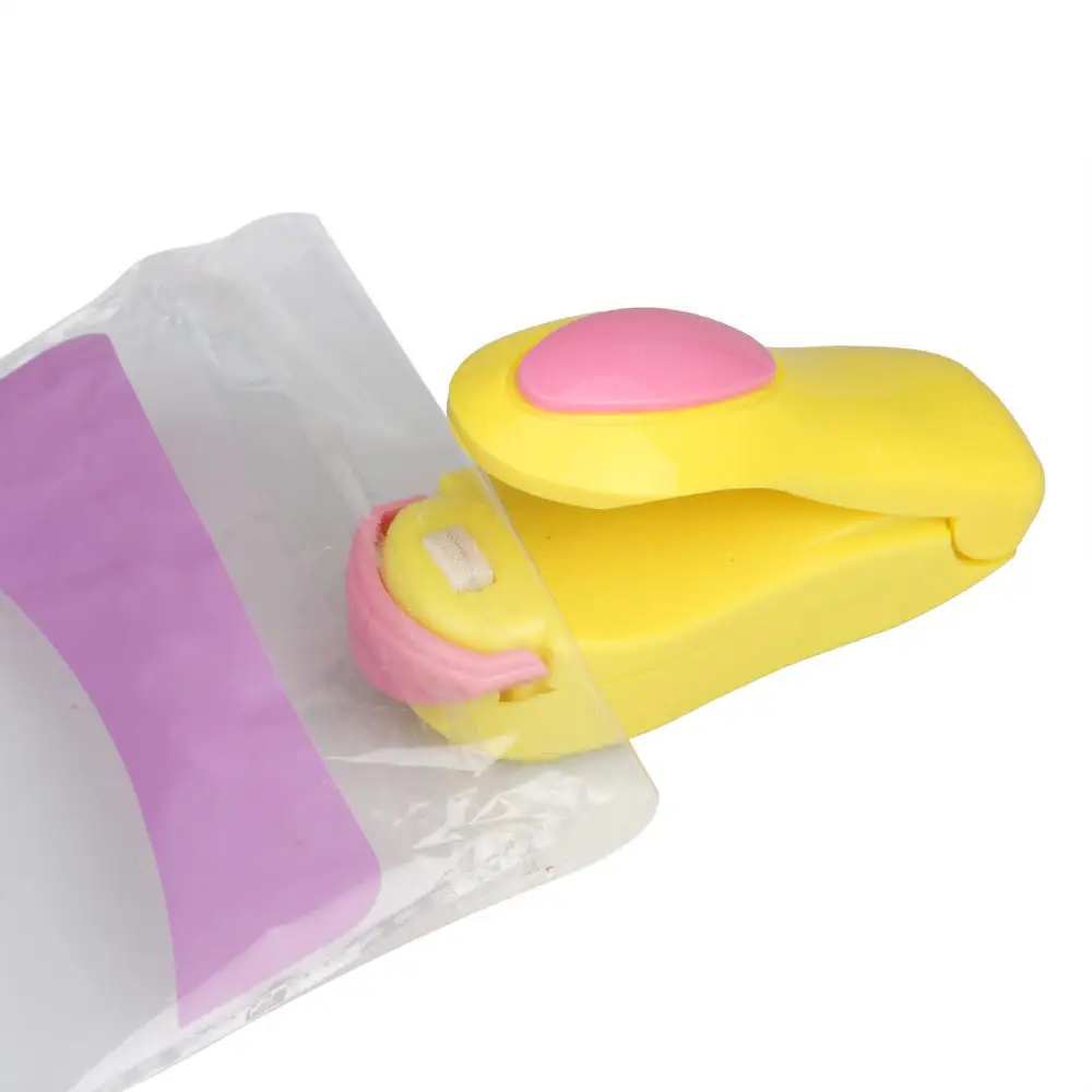 Сумка клипы Портативный мини тепло запайки импульс герметик печать упаковки Пластик сумка - Цвет: Цвет: желтый