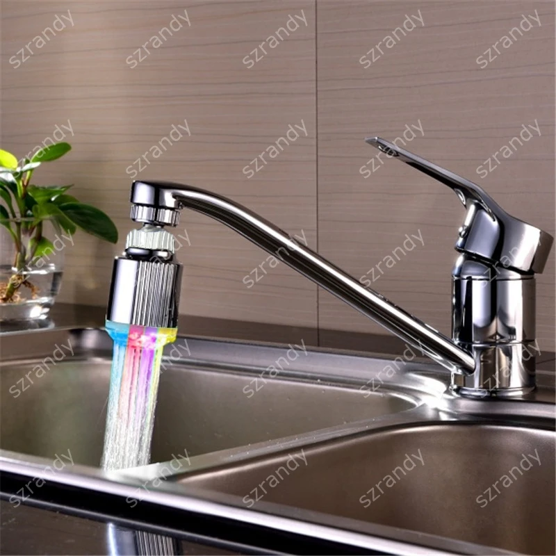 1piece Led 360 Degree Water Faucet Light 3 Colors Changing Glow
