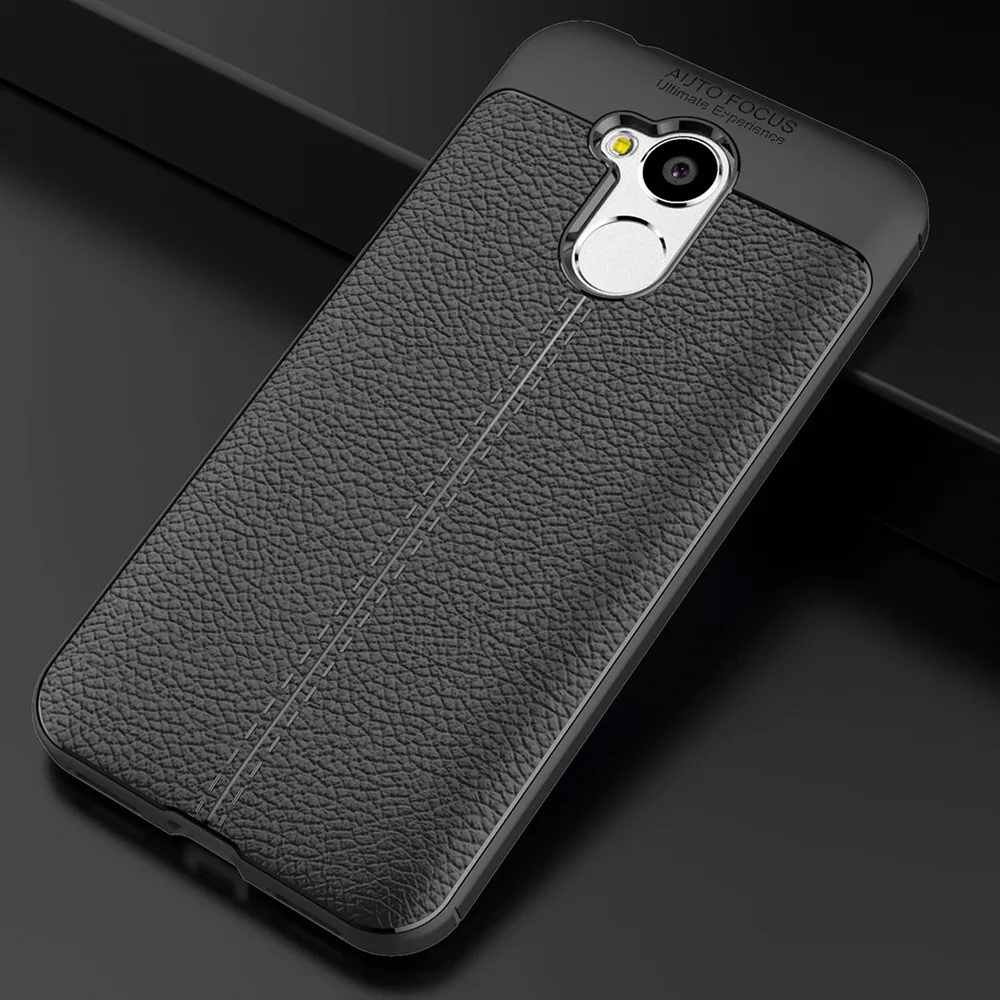 Luxury Leather Phone Case For Honor 6A Silicone Shockproof Litchi Pattern Cover Soft TPU Funda Huawei 5.0 inch |