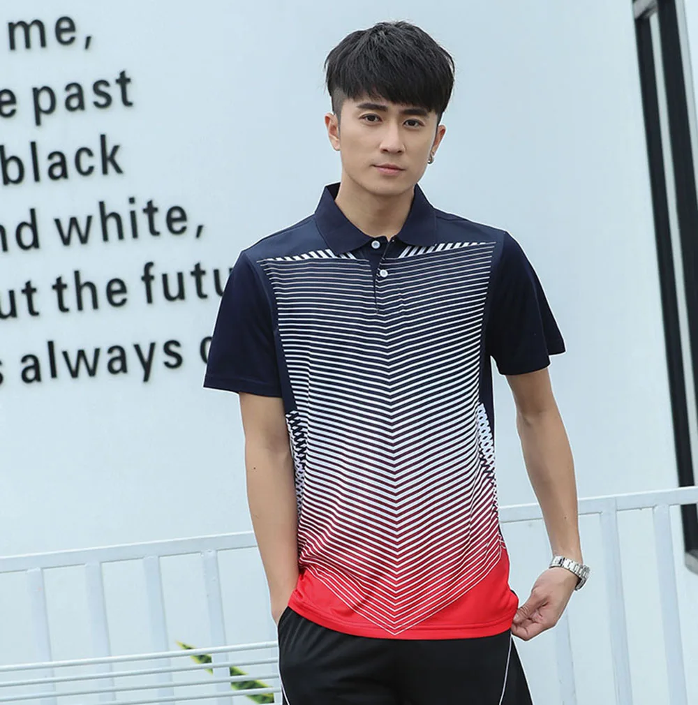 Man one shirt Новая рубашка для бадминтона для мужчин/женщин, Спортивная футболка для бадминтона, рубашка для настольного тенниса, теннисная одежда, рубашка 1 шт. AY103 - Цвет: Man one shirt