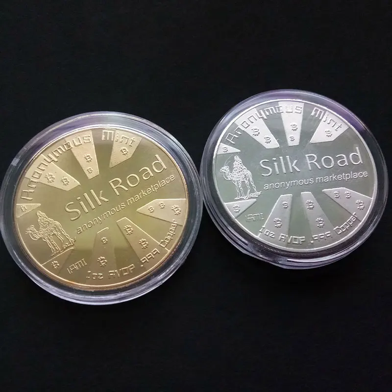 

Silk Road Design Commemorative Bitcoins Coins Zinc Alloy No-currency Coin Collection Coins Gifts Drop Shipping Support