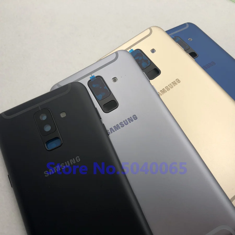 Задняя крышка батарейного отсека с кнопкой для Samsung Galaxy A6 Plus 2018 A605 A600 A600F задняя