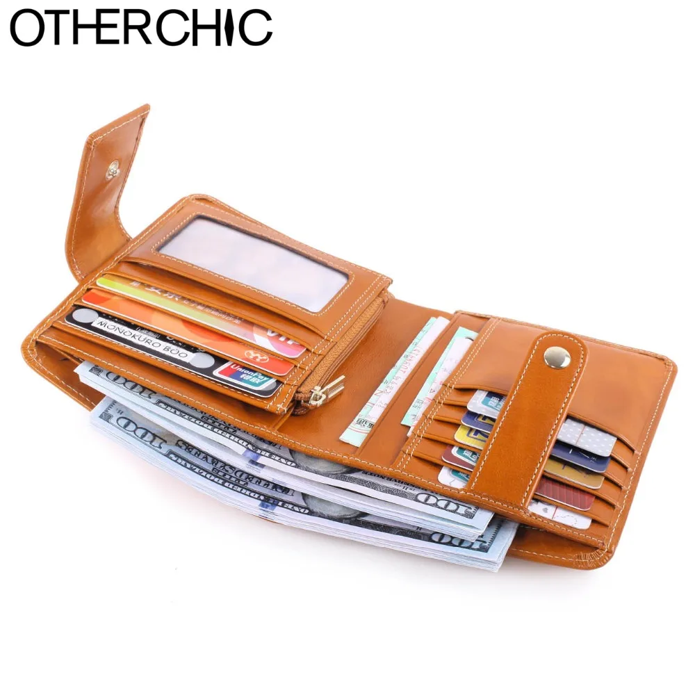 

OTHERCHIC Leather Wallet Women Wallets Small Wallet Cow Leather Coin Purse Fashion Woman Card Holder Zipper Wallets 17Y02-23