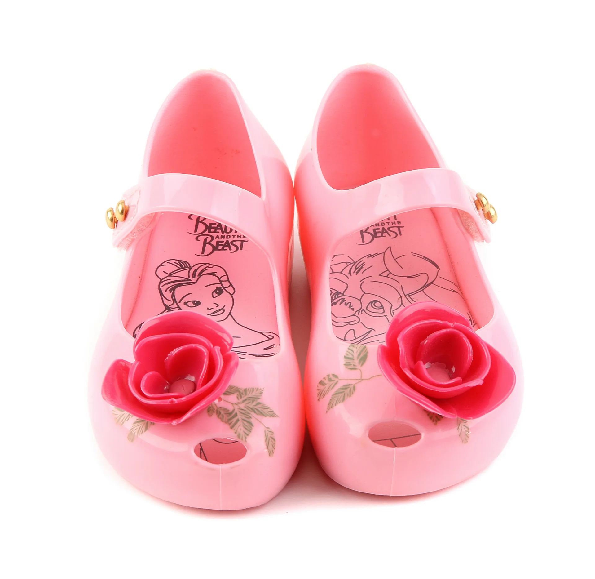 Модные поступления Красота зверь пластиковые туфли для девочек желе сандалии для девочек детские сандалии для принцессы розовое чашка сандалии 13-18 см