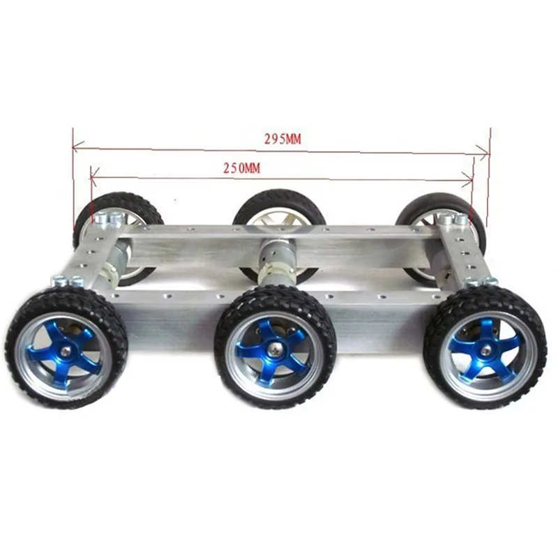 DIY 6WD 1:34 Metal Smart RC Robot Car 330RPM 0.24A Remote Control Robot Chassis Base Kit & 12V CGM-25-370 Motor Kids Toys